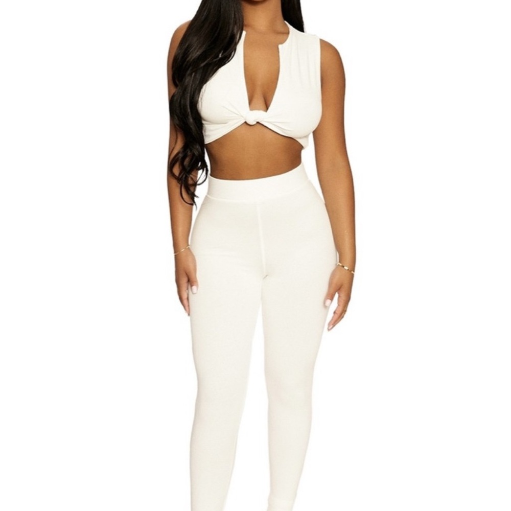 Naked Wardrobe sleeveless twisted crop